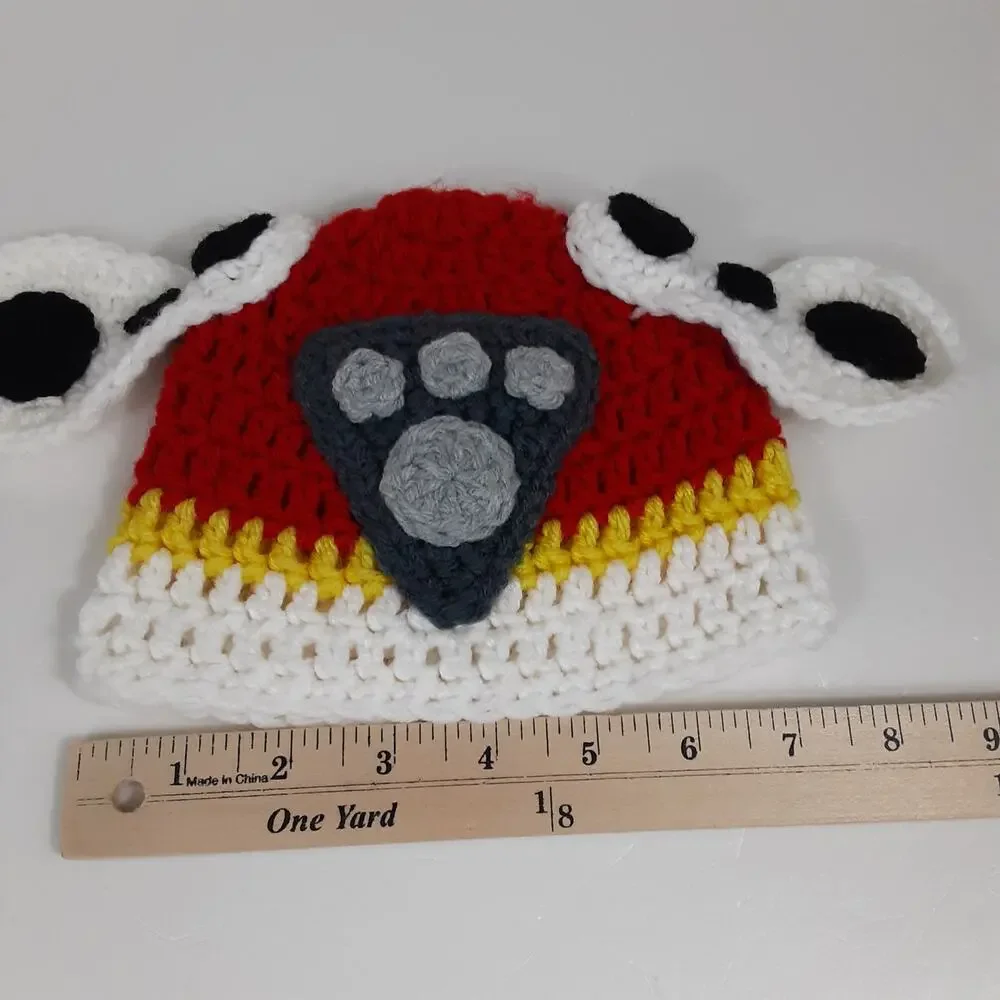 Paw Patrol Marshall Handmade Crochet Baby Hat Infant Halloween Costume